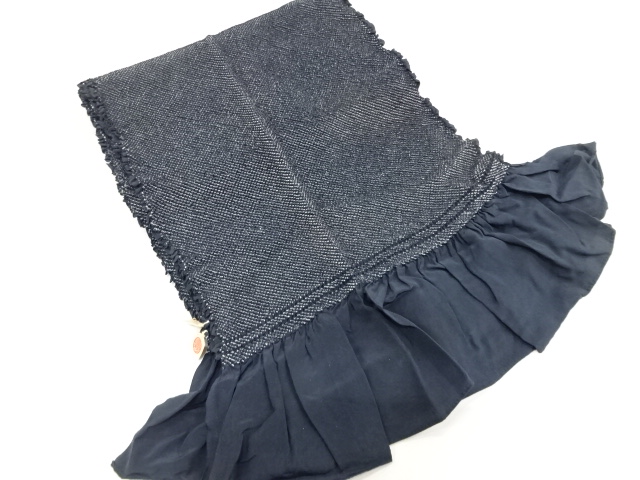 JAPANESE KIMONO / VINTAGE MENS HEKO OBI / SILK / ALL SHIBORI